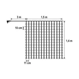 Svetleći niz sa 210 hladno belih LED dioda Home