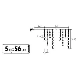 Svetleći niz sa 300 toplo belih LED dioda 5m KKF300D5M Home