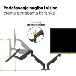Stoni nosač za dva monitora 17" do 32" Prosto