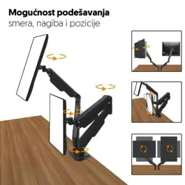 Stoni nosač za dva monitora 17" do 32" Prosto