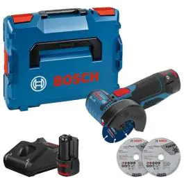 Bosch GWS 12V-76 akumulatorska ugaona brusilica sa 2x3,0 Ah Li-Ion baterijama u L-Boxx koferu, 06019F200B