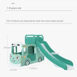 Dečiji roze vozić sa toboganom, ljuljaškom i ostavom za igračke