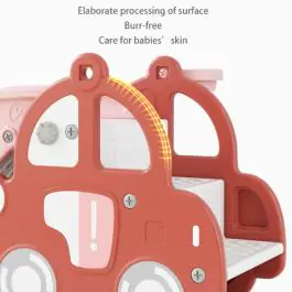 Dečiji tobogan Autić sa košem roze