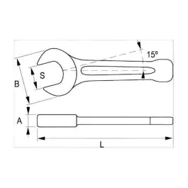 Udarni viljuškasti ključ 65mm Irimo