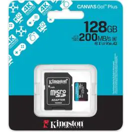 Kingston CanvasGo!Plus microSD kartica 128GB+adapt er