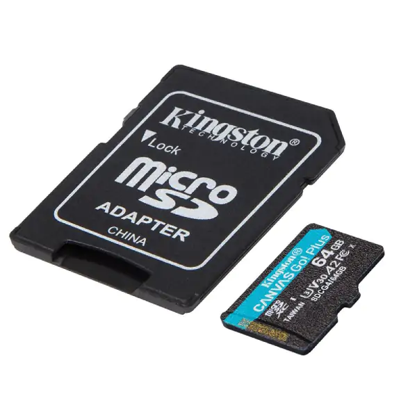 Kingston CanvasGo!Plus microSD kartica 64GB +adapt er
