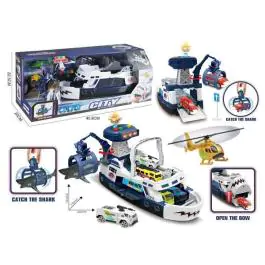 Dečja igračka Brod sa automobilom, helikopterom i ajkulom