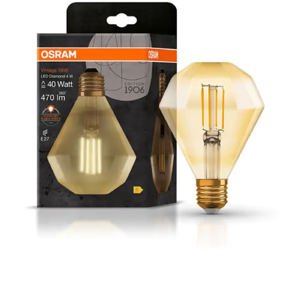 Vintage 1906 LED sijalica GOLD 40 4W/824 E27 DIAMOND