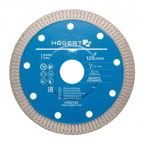 Dijamantski disk za keramičke pločice 125 mm HT6D722 Hogert