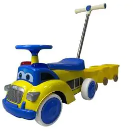 473 Dečija guralica sa prikolicom plava