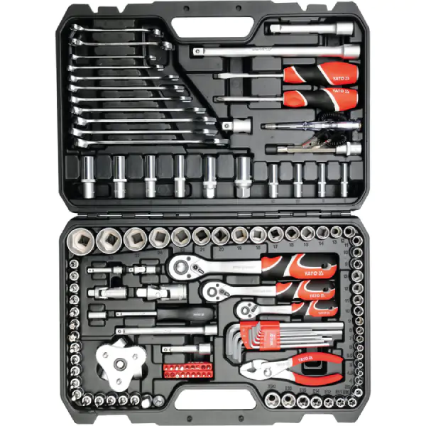 YATO garnitura alata  1/2"-3/8"-1/4"/126 delova YT38875