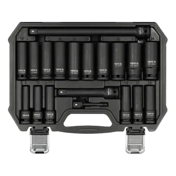 YATO garnitura nasadnih ključeva impact dugih 1/2'' 8-24 19 delova YT10556