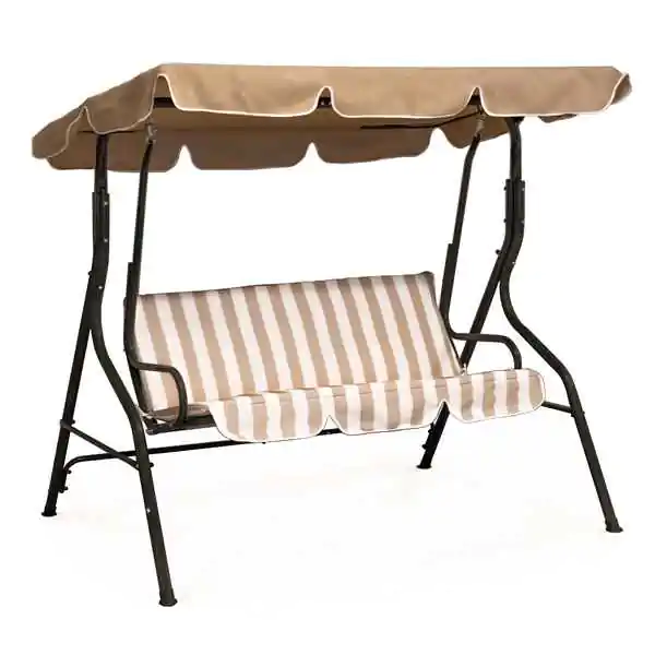 Baštenska ljuljaška bež-bela 170cm