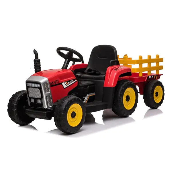 Dečiji traktor sa prikolicom na akumulator 261 crveni - proizvod na akciji
