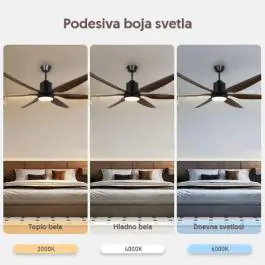 PROSTO plafonski ventilator sa LED svetlom 132cm CFB5205L-3/40