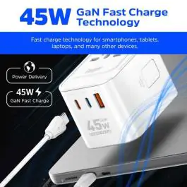 ENERGIZER univerzalni adapter EU/UK/US/AU, 45W sa 2 porta, USB-C i