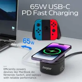 3-u-1 bežična stanica za punjenje sa 65W USB-C PD i sklopivim dizajnom Energizer WCP311