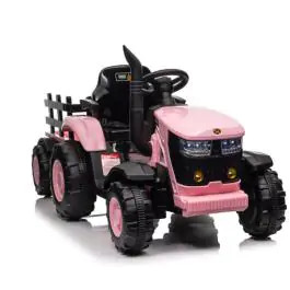 Dečiji Traktor na akumulator sa prikolicom Roze 12930PS