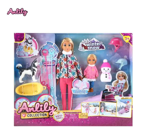 Lutka zimski set sa devojčicom i kucom CT258185