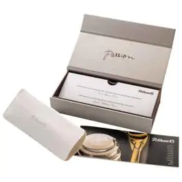 Nalivpero Classic M205 (M)+kožna bela futrola+poklon kutija G30 Pelikan kvarc-roze