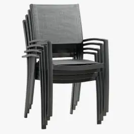 HAGEN D214  baštenski sto + 4 STRANDBY baštenske stolice siva S374077