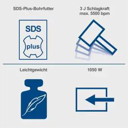 Kombinovana čekić-bušilica SDS+ DH2260 Scheppach
