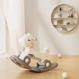 Dečiji konjić njihalica guralica 2u1 Grey