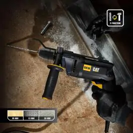 CAT DX16 vibraciona bušilica 850W sa udarnom funkcijom i metalnom brzosteznom glavom 13 mm