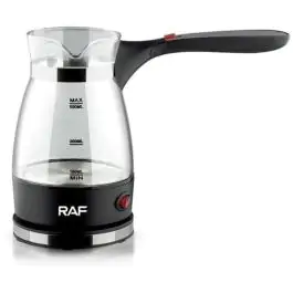RAF R.128 električna džezva staklena sa sklopivom ručkom crna 0.5L
