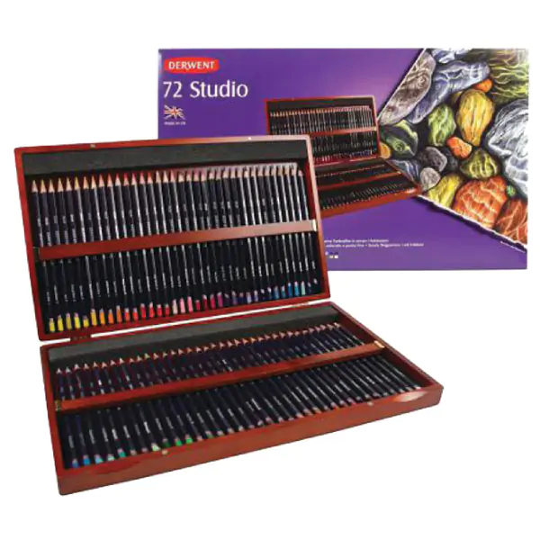 Boje drvene 72boje u drvenoj kutiji Studio Derwent 32199 000020795