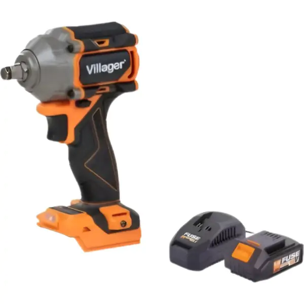 Villager VLP 5820 FUSE aku udarni odvijač 18V Brushless, 400 Nm, 1/2" prihvat + baterija 1.5Ah + punjač 2.4A Villager