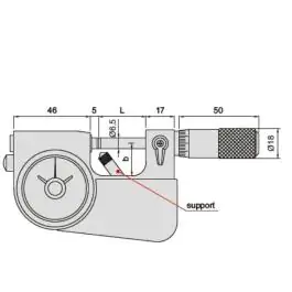 INSIZE Mikrometar sa preciznom skalom 25-50 mm 3332-50