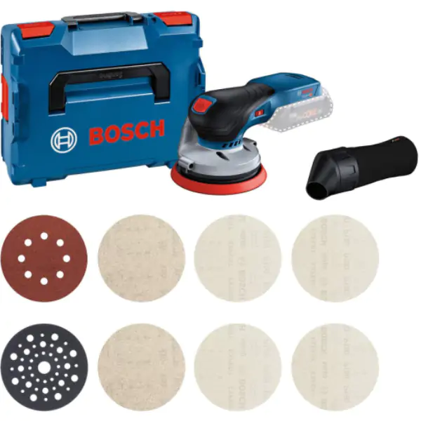 Set Bosch akumulatorska ekscentar brusilica GEX 18V-125 Solo + brusni diskovi starter M480, 0615A5004H