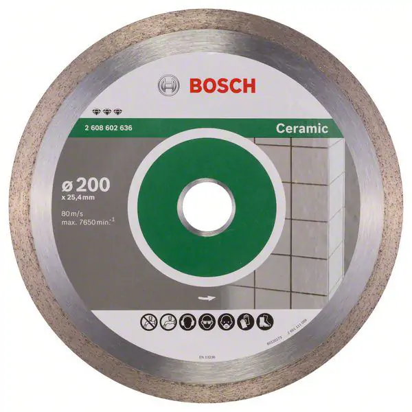 Dijamantska rezna ploča Best for Ceramic Bosch 2608602636, 200 x 25,40 x 2,2 x 10 mm