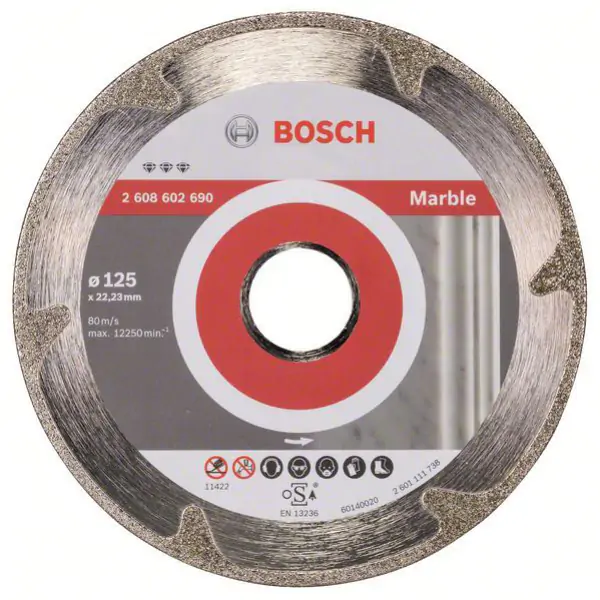 Dijamantska rezna ploča Best for Marble Bosch 2608602690, 125 x 22,23 x 2,2 x 3 mm