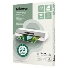 Folija za plastificiranje  80my A3 mat 50% reciklirani materijal pk100 Fellowes 100143436