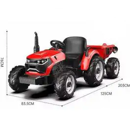 Traktor 12v 10ah 2motora sa prik. MB0068 CRVENA