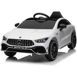 Dečiji automobil na akumulator Mercedes-Benz AMG CLA 45 Beli – Licencirani model sa LED svetlima i vratima koja se otvaraju