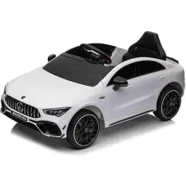 Dečiji automobil na akumulator Mercedes-Benz AMG CLA 45 Beli – Licencirani model sa LED svetlima i vratima koja se otvaraju
