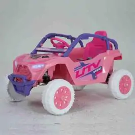 Dečiji bagi na akumulator Roze sa daljinskim upravljačem, Bluetooth funkcijom i LED svetlima